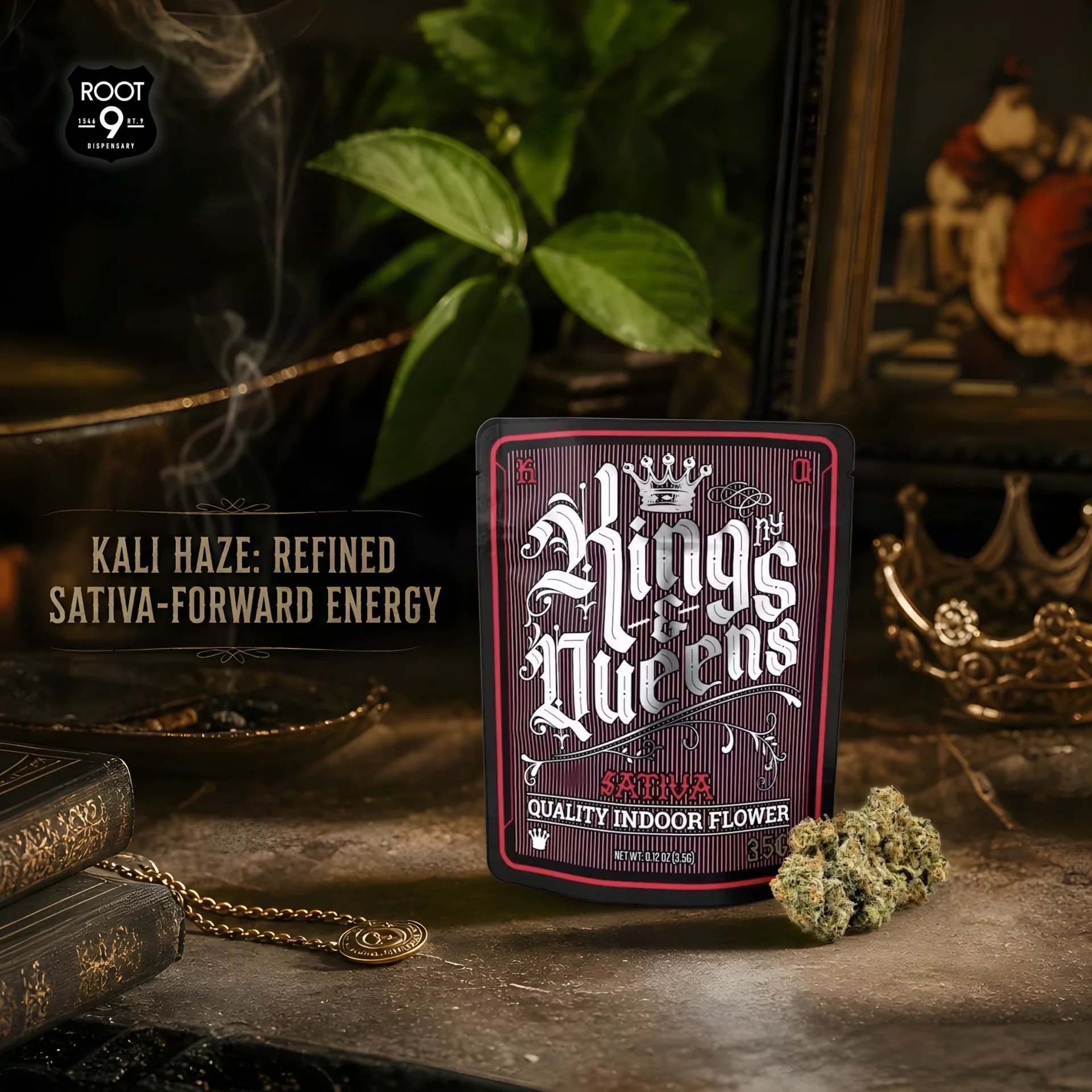 Kings & Queens Kali Haze in a candlelit Victorian parlor