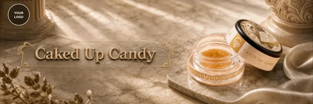 Gotta Caked Up Candy, menu banner, 3:1